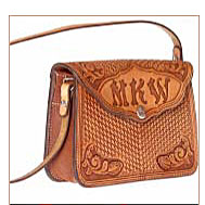 Custom made handtooled purse